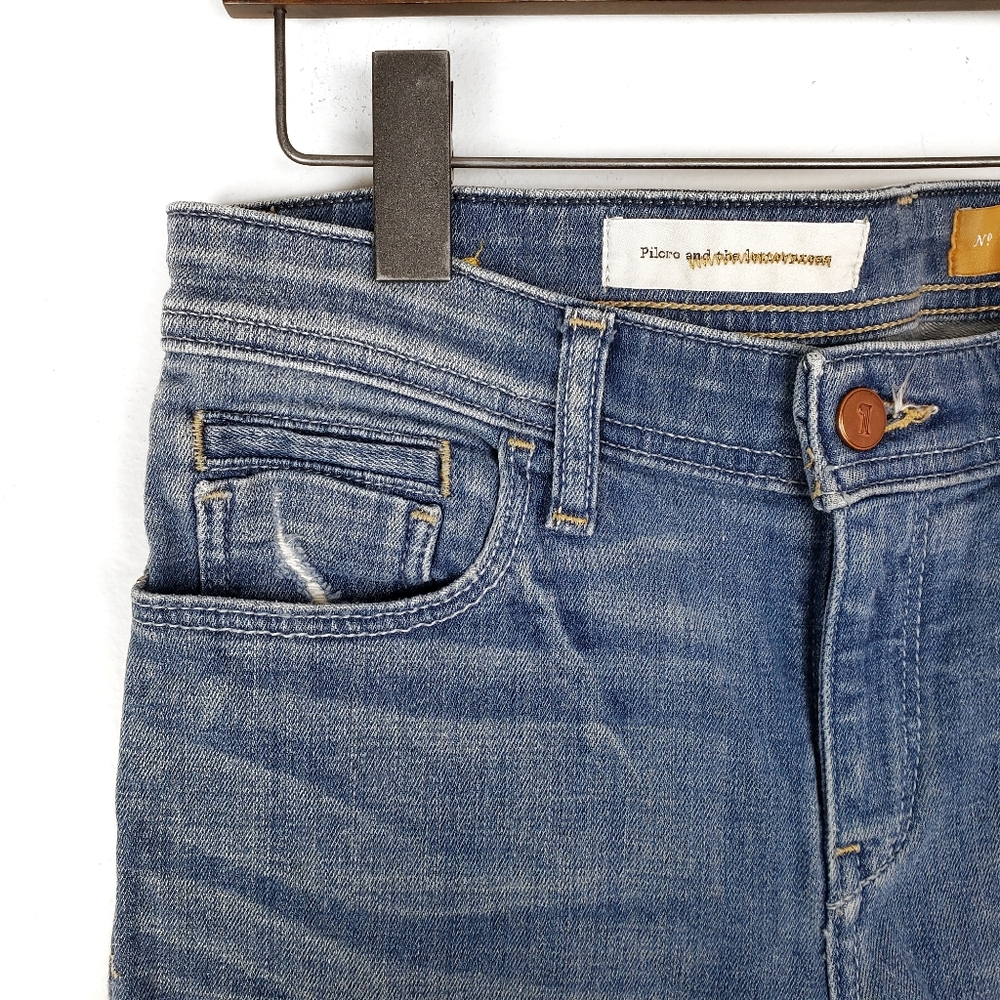 PILCRO &THE LETTERPRESS Distressed Hyphen Bootcut Whisked Jeans 28 - Picture 3 of 6